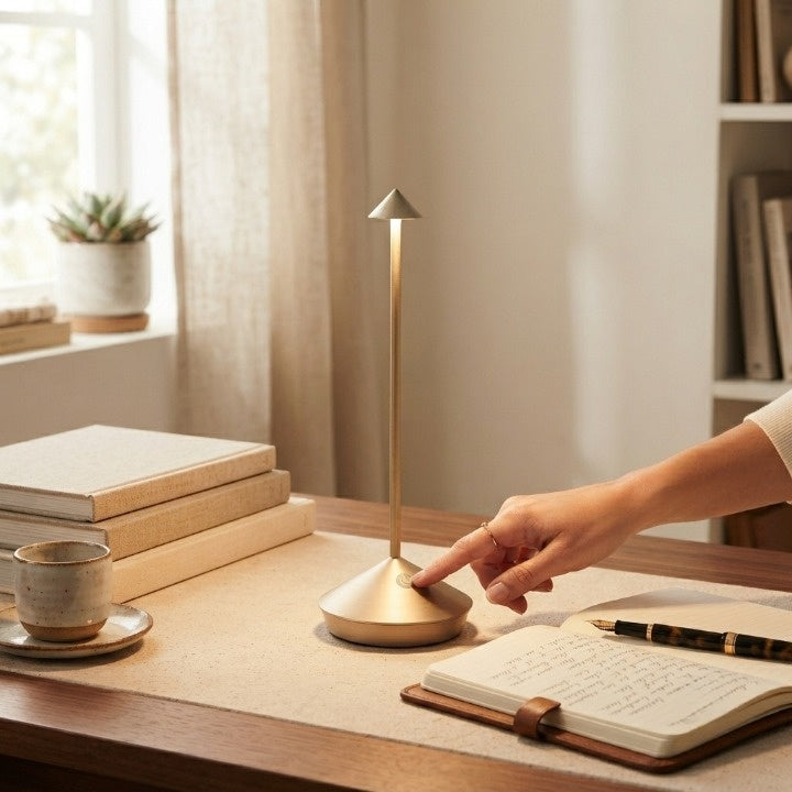 Table Lamp Cordless Dimmable Warm Light USB Rechargeable