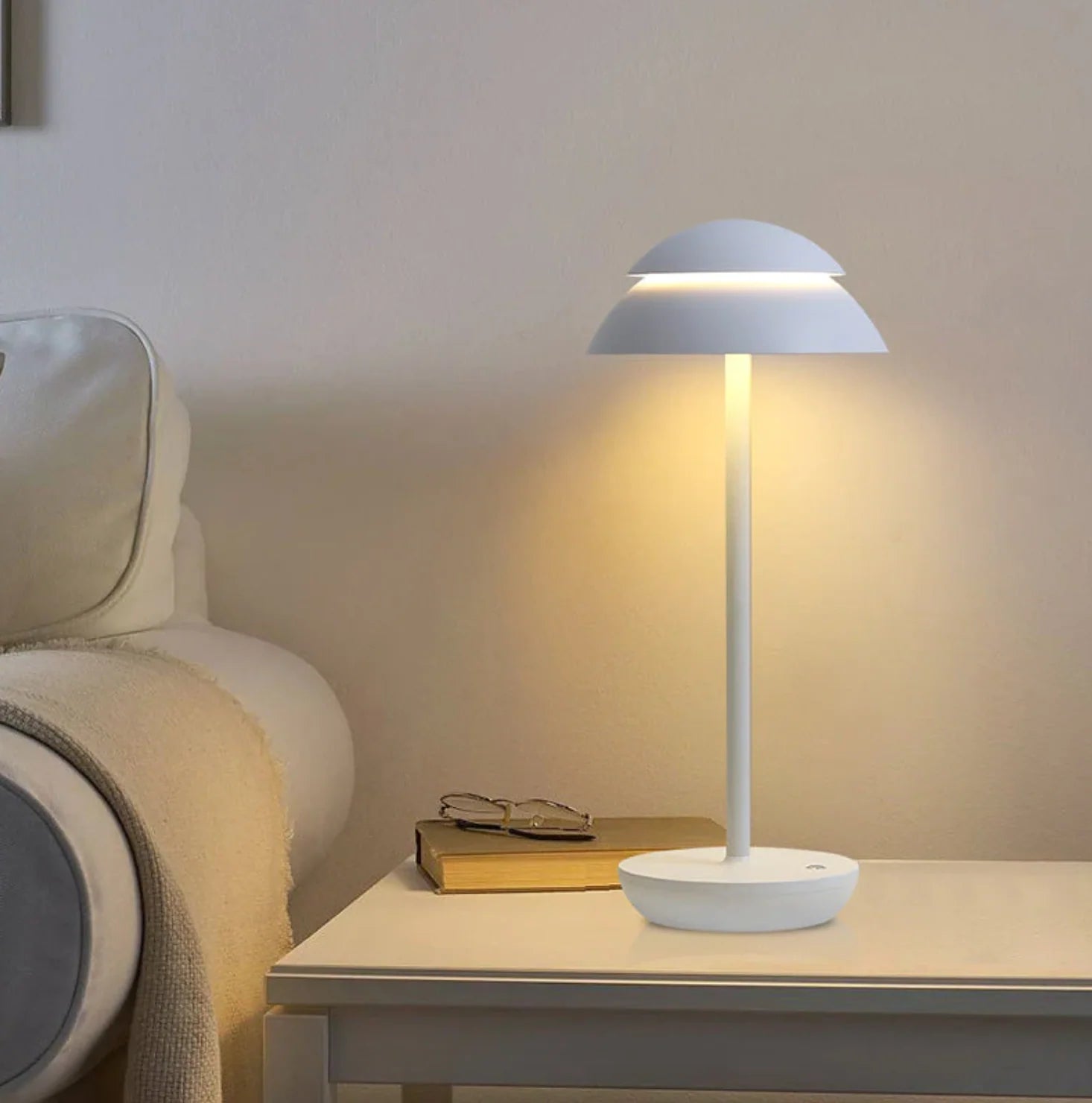 Table Lamp Mushroom Touch-Dimmable LED USB Rechargeable