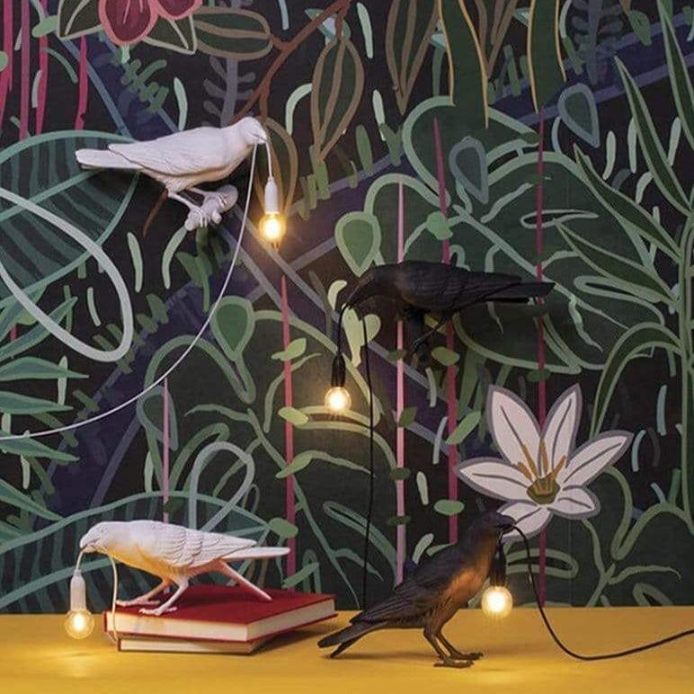 Table Lamp Raven Sculpture Warm Indirect Light