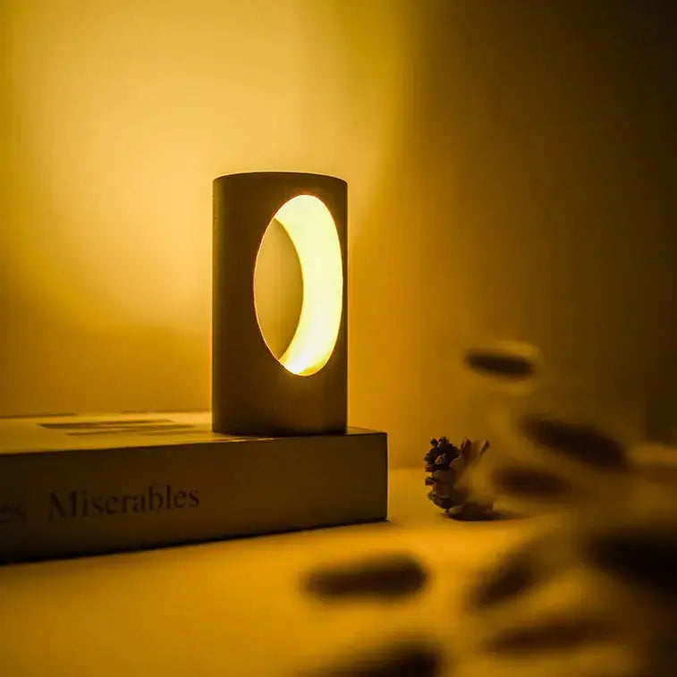 Table Lamp Solid Wood USB-Powered Glare-Free Warm Glow