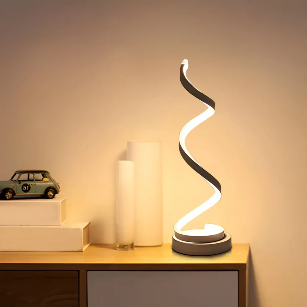 Table Lamp Spiral Acrylic Side-Emitting Stepless Dimmer