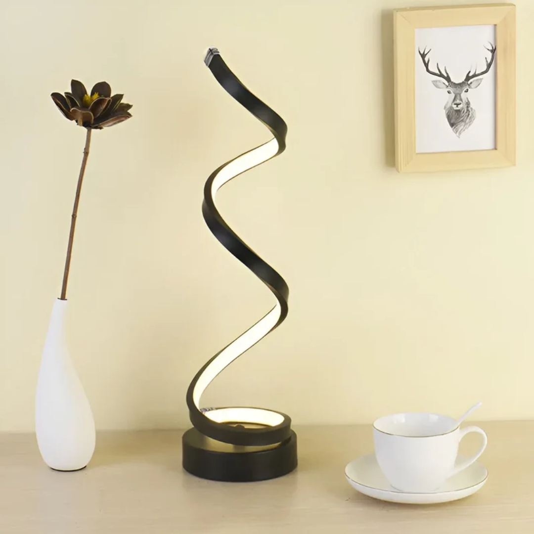 Table Lamp Spiral Acrylic Side-Emitting Stepless Dimmer
