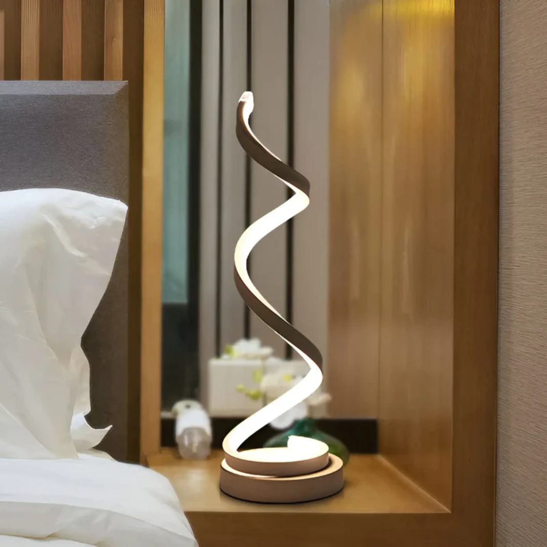 Table Lamp Spiral Acrylic Side-Emitting Stepless Dimmer
