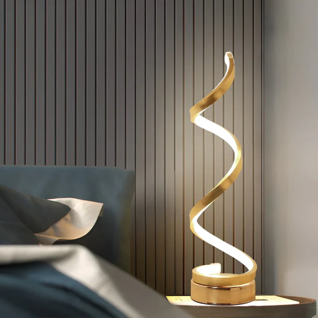 Table Lamp Spiral Acrylic Side-Emitting Stepless Dimmer