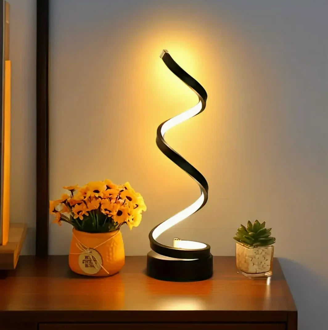 Table Lamp Spiral LED Dimmable USB Powered