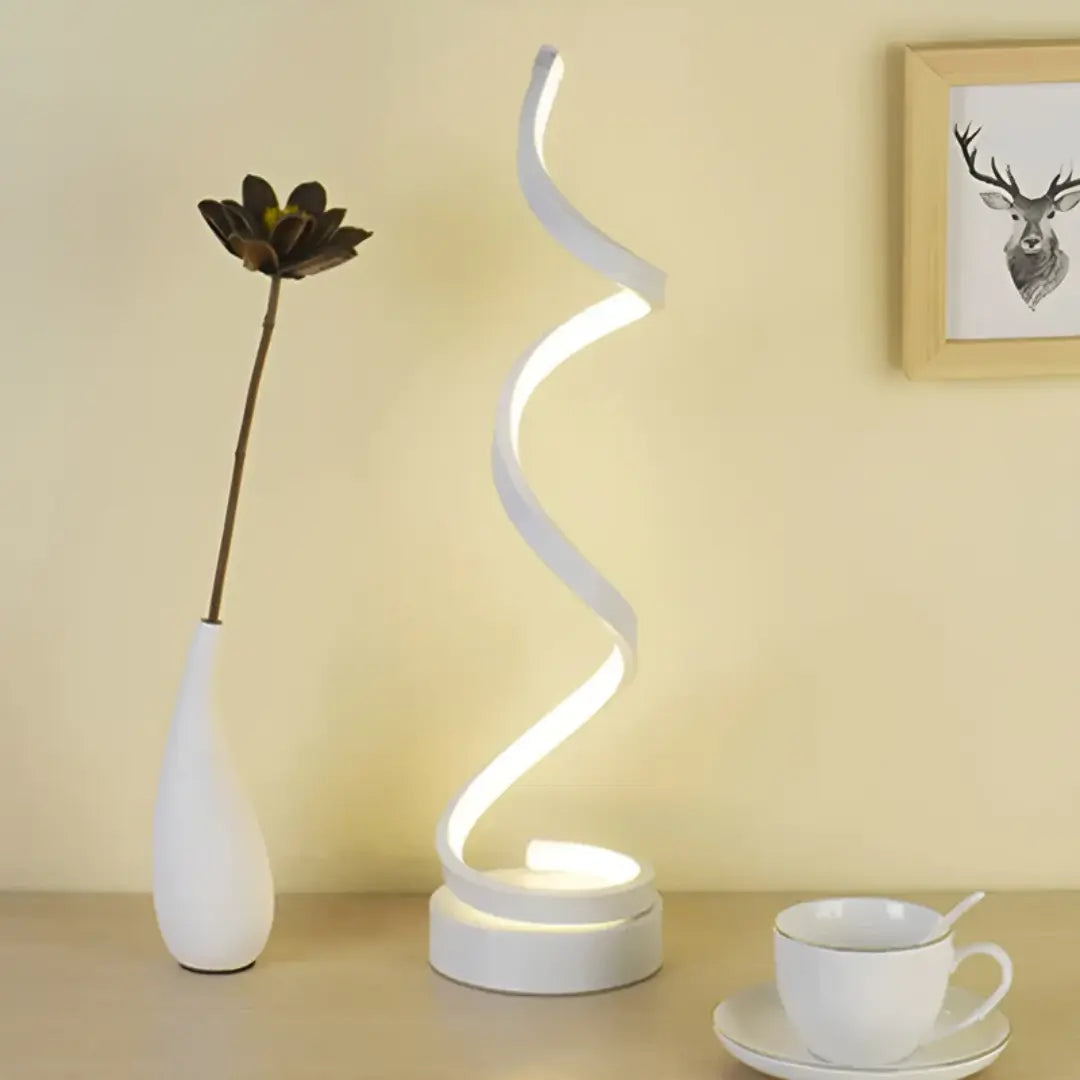 Table Lamp Spiral LED Glare-Free Stepless Dimmer
