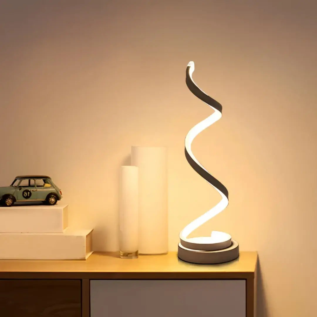 Table Lamp Spiral LED Glare-Free Stepless Dimmer