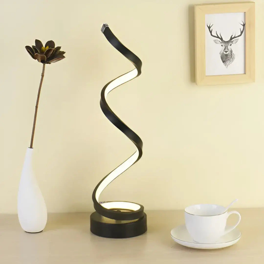 Table Lamp Spiral LED Glare-Free Stepless Dimmer