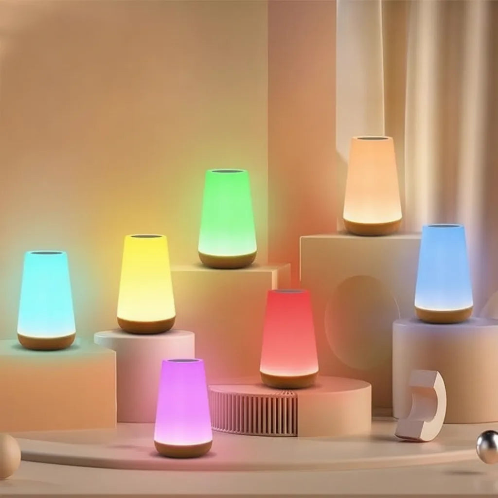 Table Lamp Touch Control 13-Color USB Rechargeable & Remote