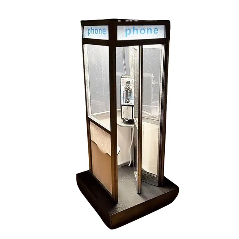 Table Lamp Vintage Telephone Booth Warm White Plug-In