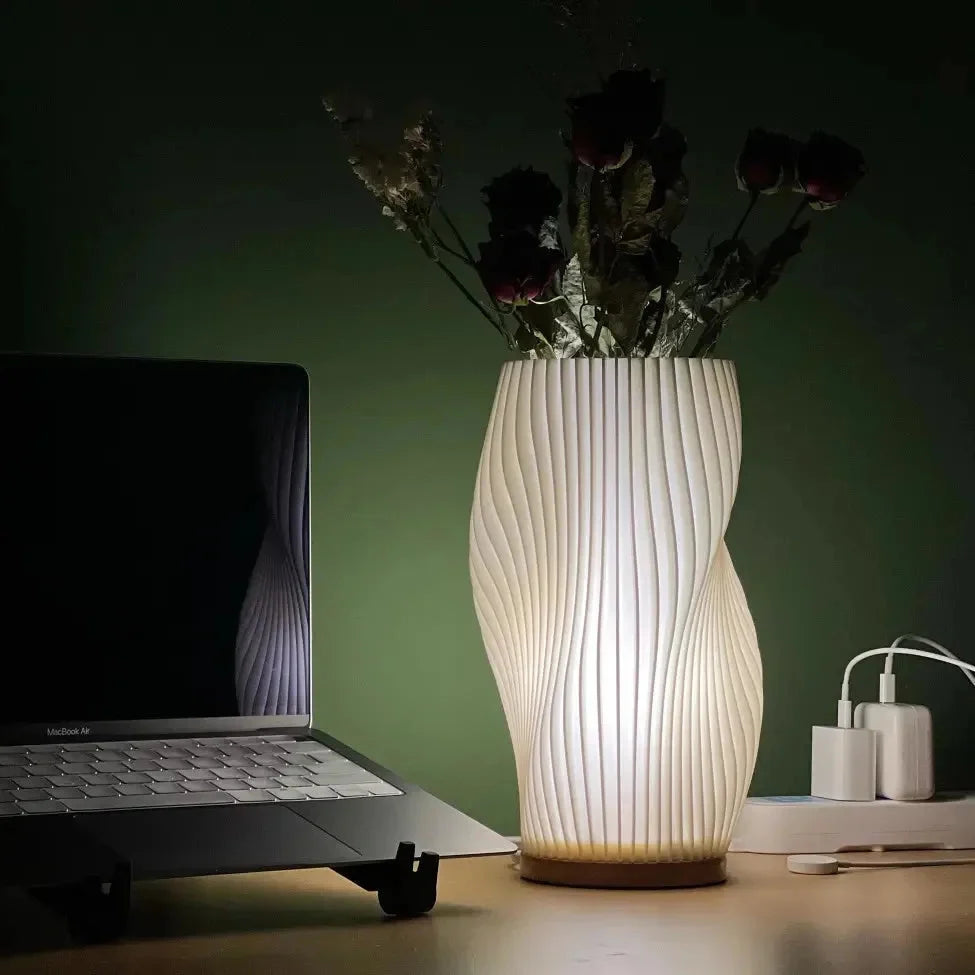 Table Lamp Wave Design Integrated LED