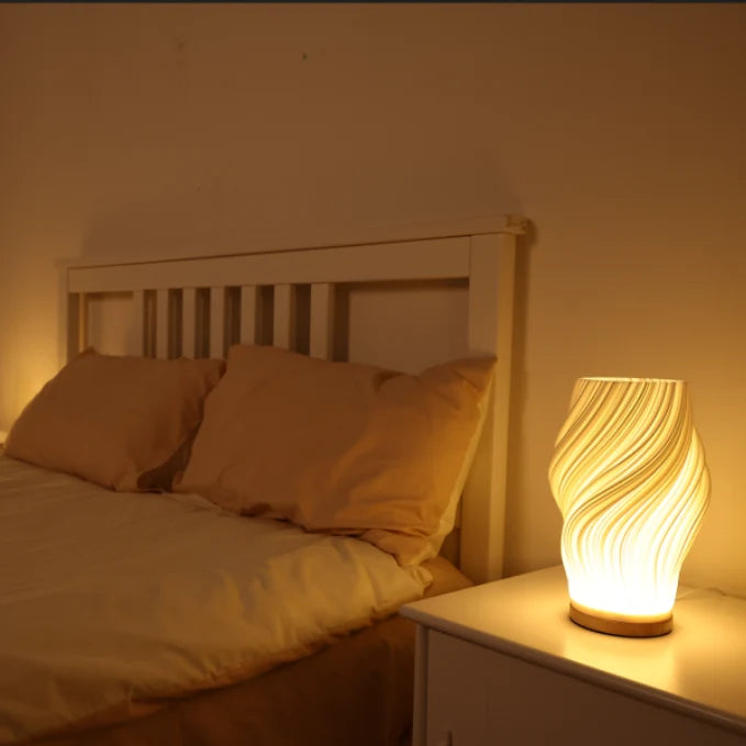 Table Lamp Wave Design Integrated LED