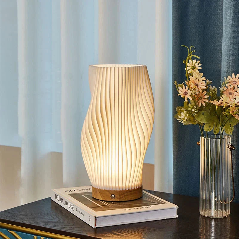 Table Lamp Wave Design Integrated LED