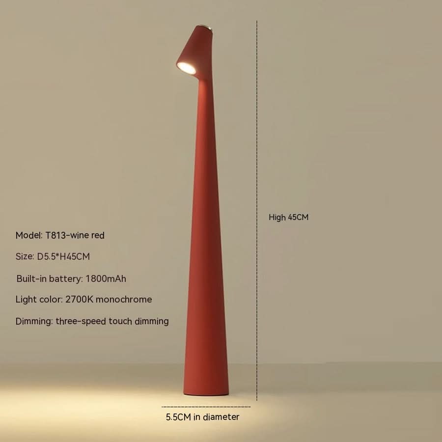 Table Lamp Wireless Rechargeable Dimmable LED Metal Housing