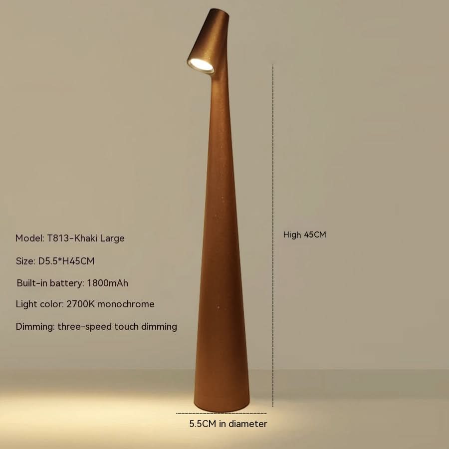 Table Lamp Wireless Rechargeable Dimmable LED Metal Housing