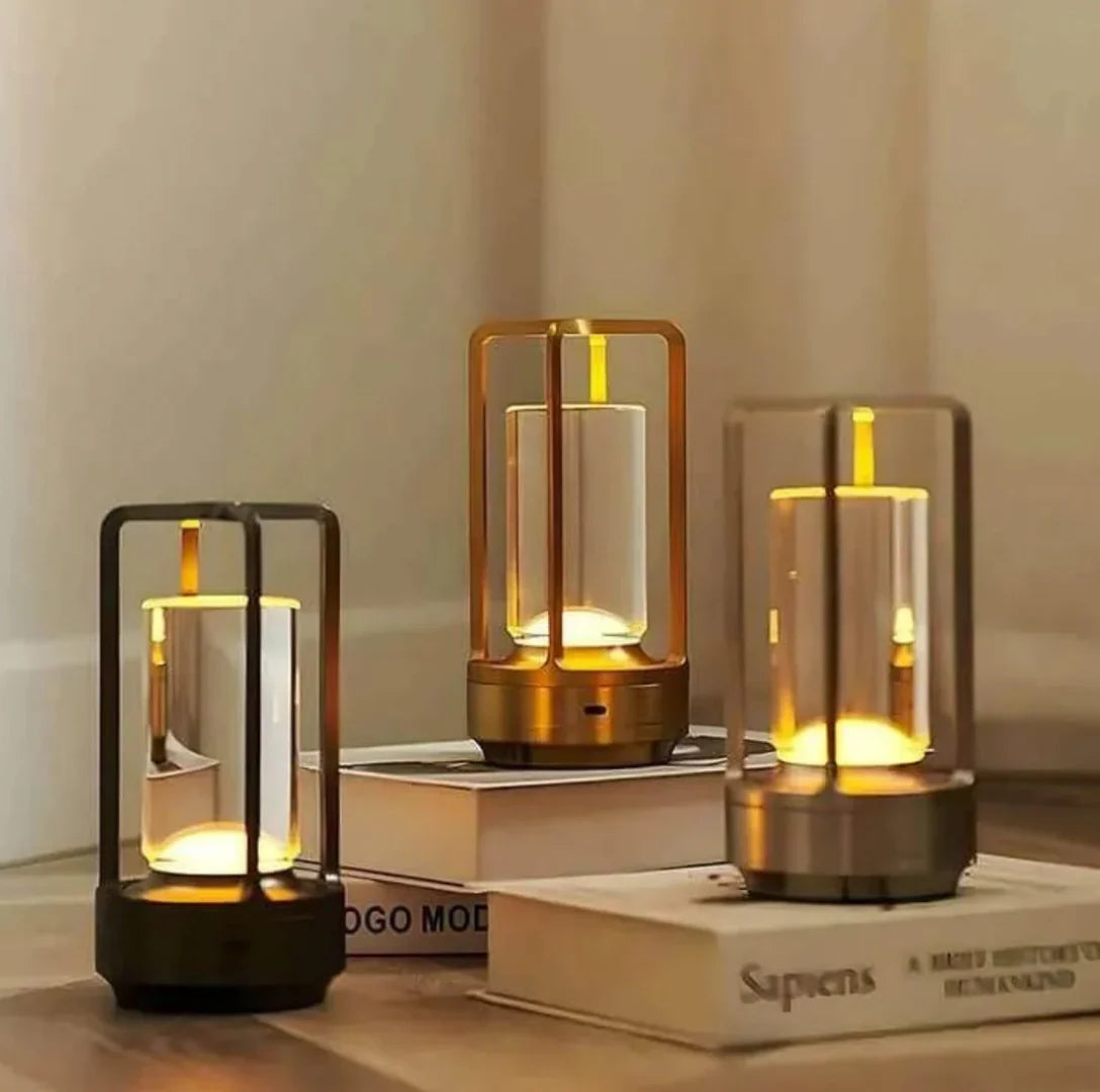 Table Lamp Wireless USB-C Rechargeable 3-Color Touch Dimmer