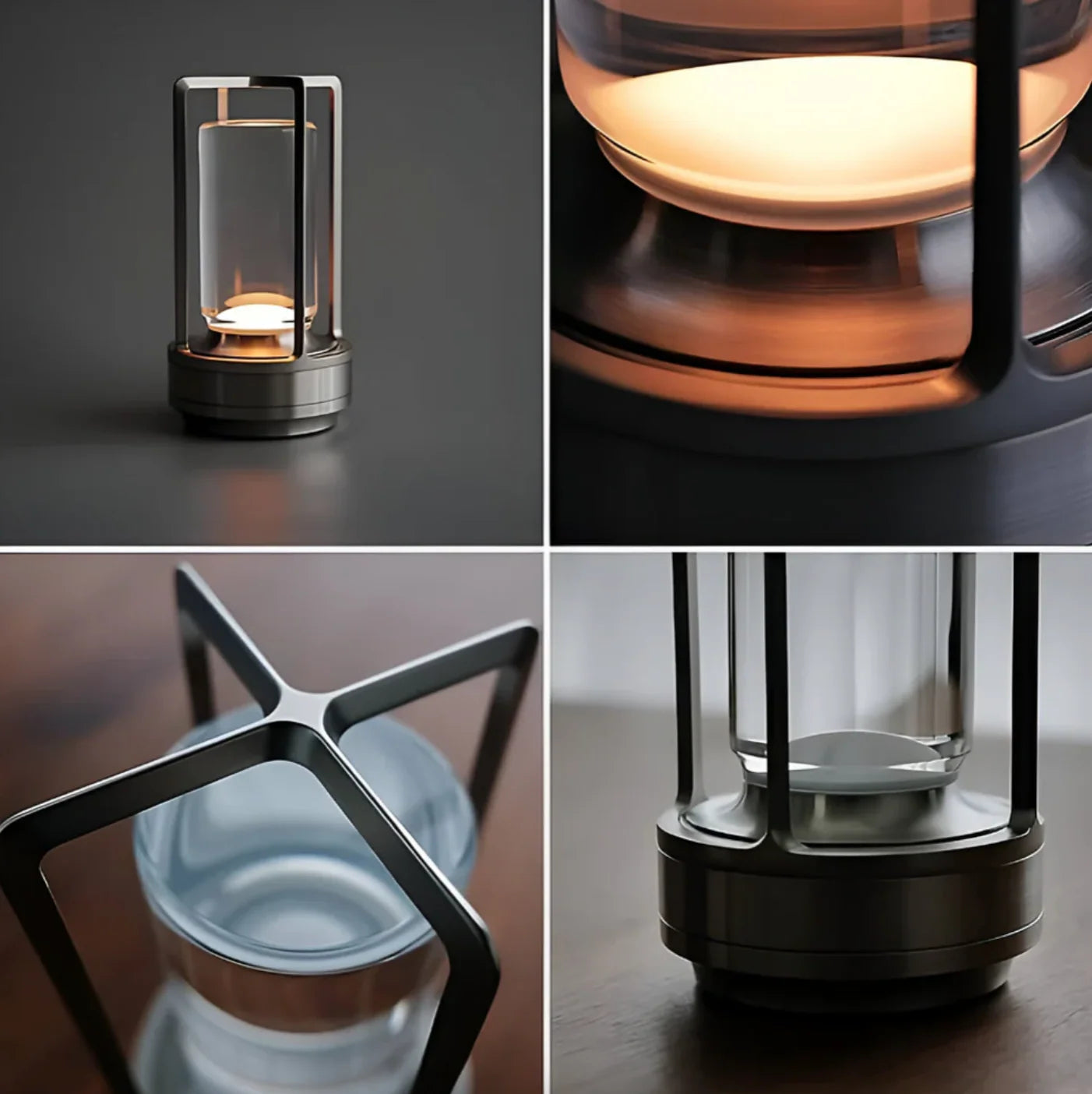 Table Lamp Wireless USB-C Rechargeable 3-Color Touch Dimmer