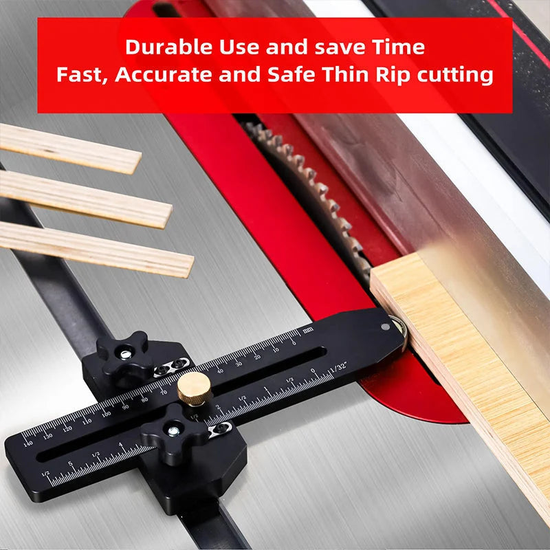 Table Saw Thin-Cut Guide Brass Fine-Adjustment & Laser Scale