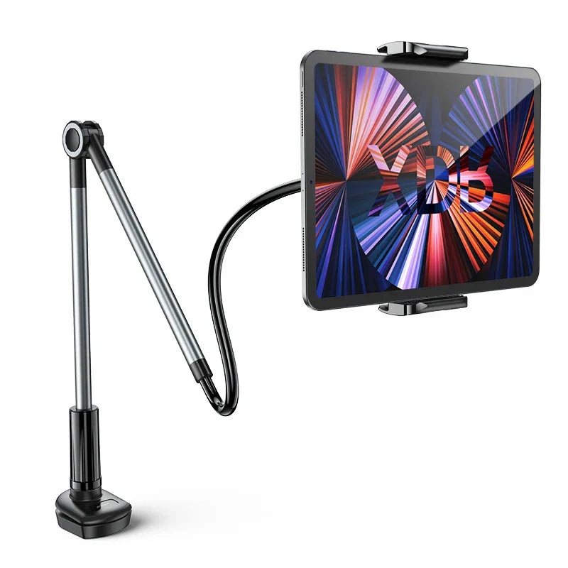 Tablet & Phone Stand Gooseneck 360° Rotation Tool-Free Clamp