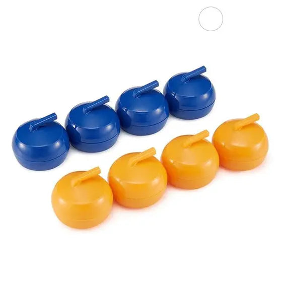 Tabletop Curling Game Magnetic Pushers & Eight Stones