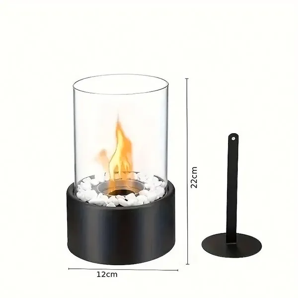 Tabletop Fireplace Compact Tempered Glass Indoor Outdoor