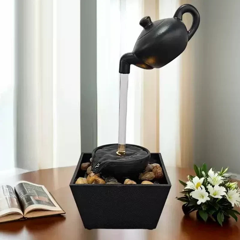 Tabletop Fountain Floating Teapot Illusion USB Type-C Powered
