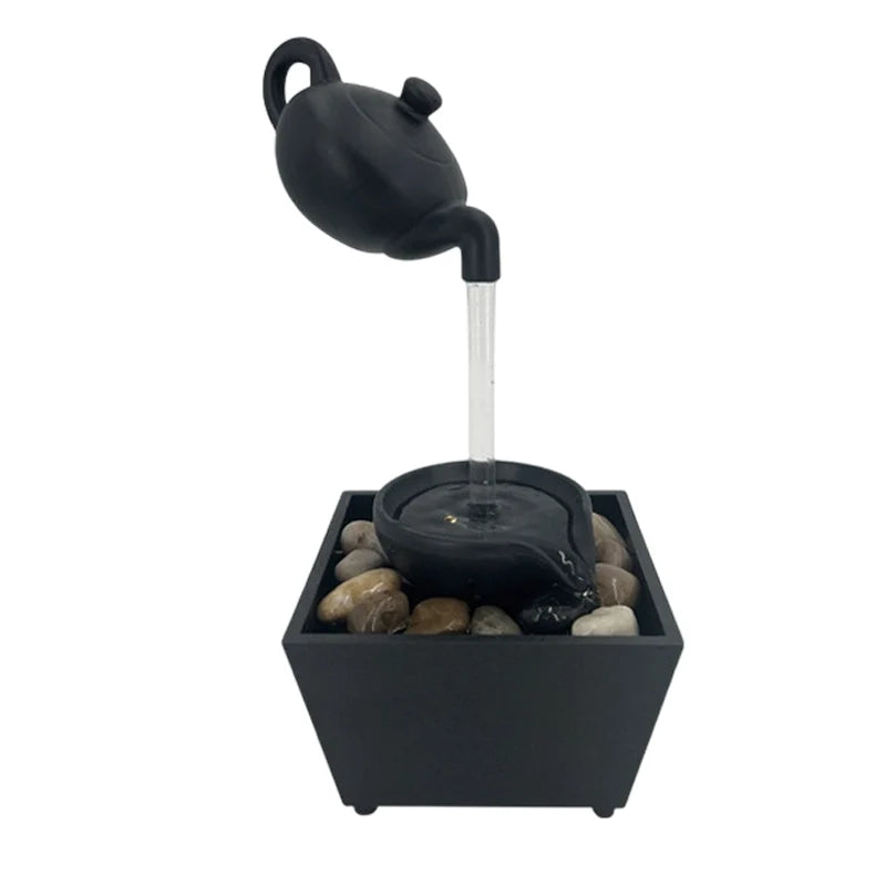 Tabletop Fountain Floating Teapot Illusion USB Type-C Powered