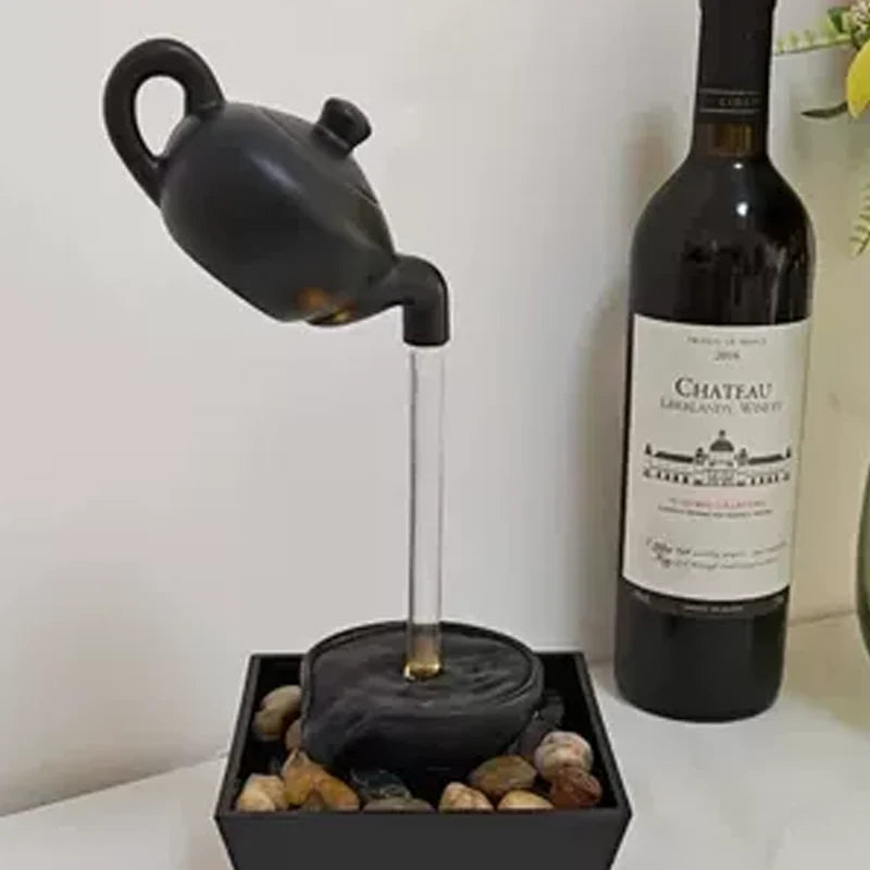 Tabletop Fountain Floating Teapot Illusion USB Type-C Powered
