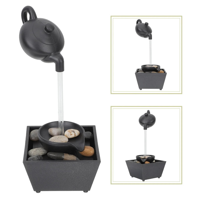 Tabletop Fountain Floating Teapot Illusion USB Type-C Powered