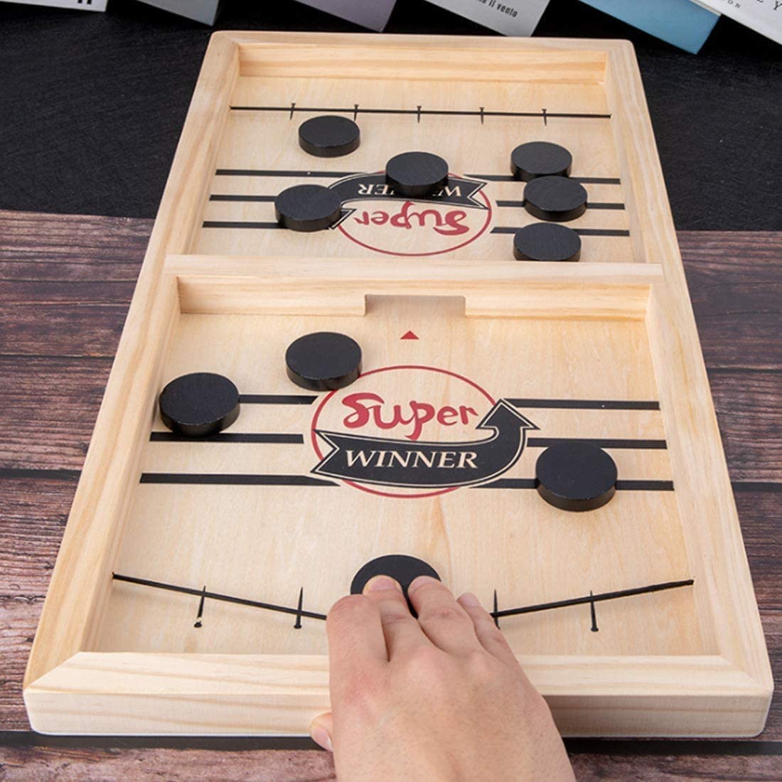 Tabletop Game 2-In-1 Wooden Foosball & Shuffleboard