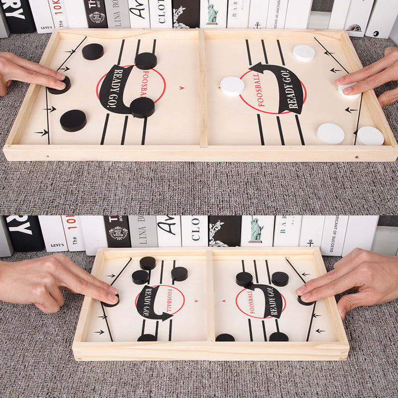 Tabletop Game 2-In-1 Wooden Foosball & Shuffleboard