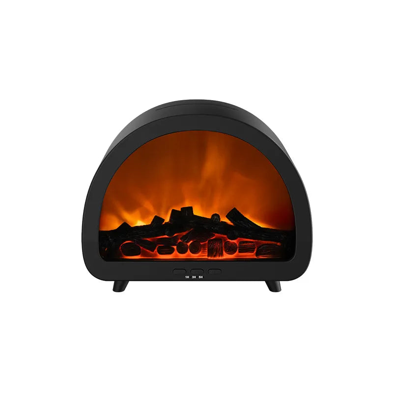 Tabletop Humidifier LED Fireplace Flame Remote & Timer