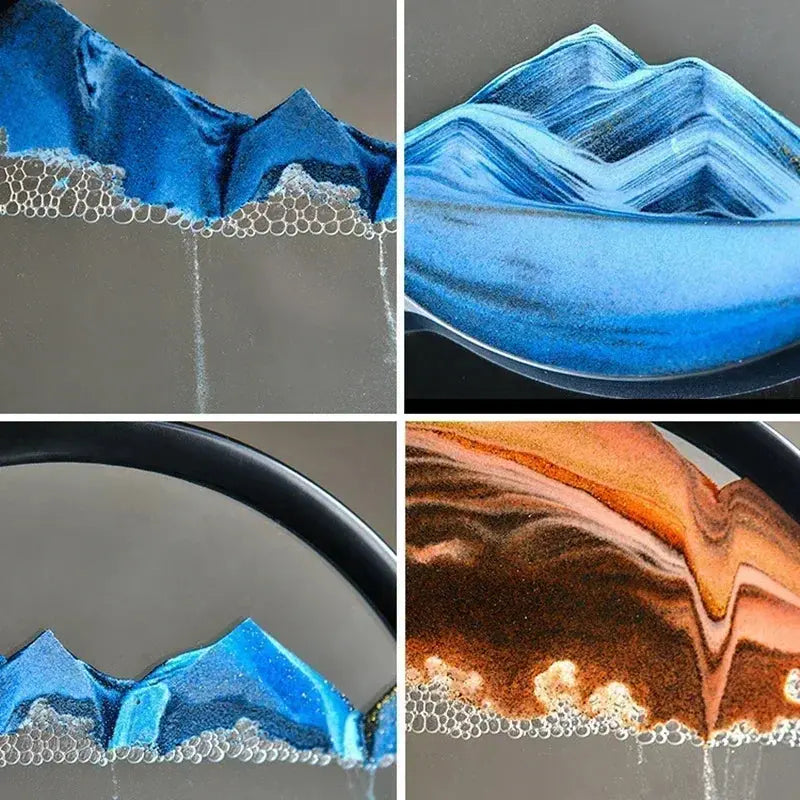 Tabletop Sand Art Hourglass Glass Flowing Sand