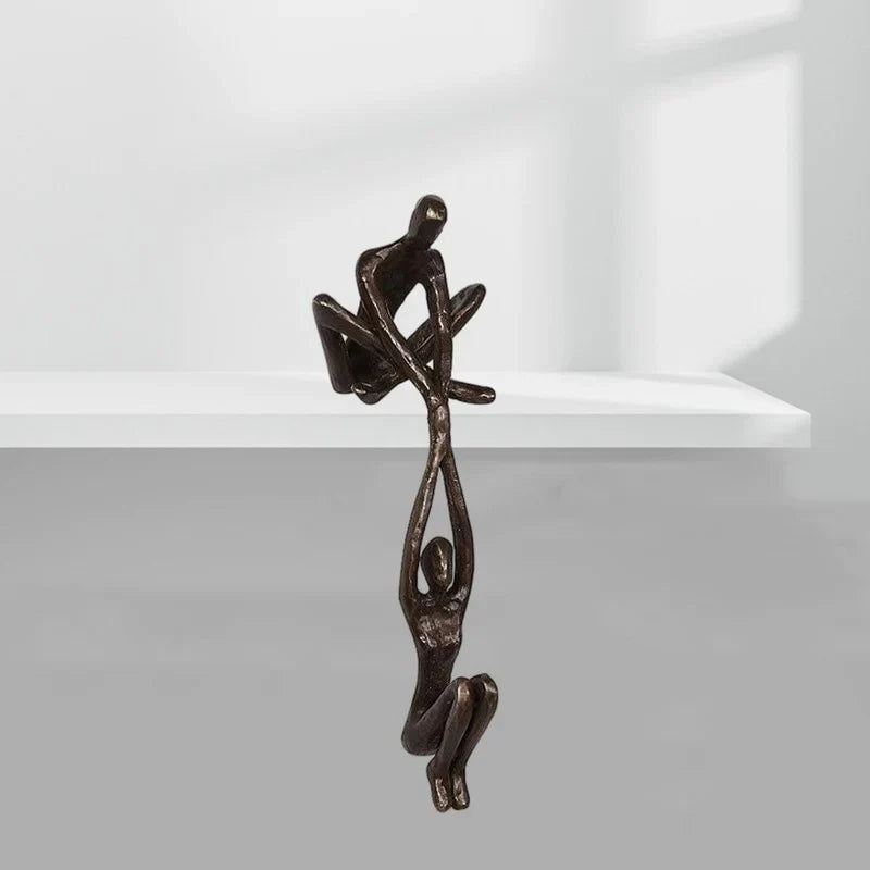 Tabletop Sculpture Resin Intertwined Figures