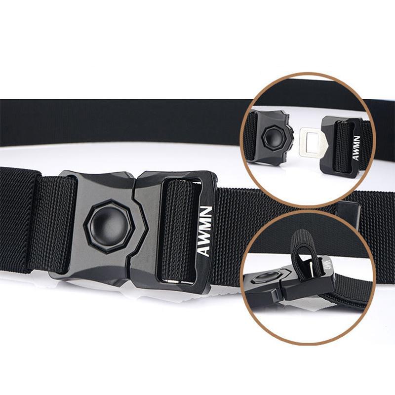 Tactical Belt Quick-Release Buckle Stepless Adjustment Durable Polyester