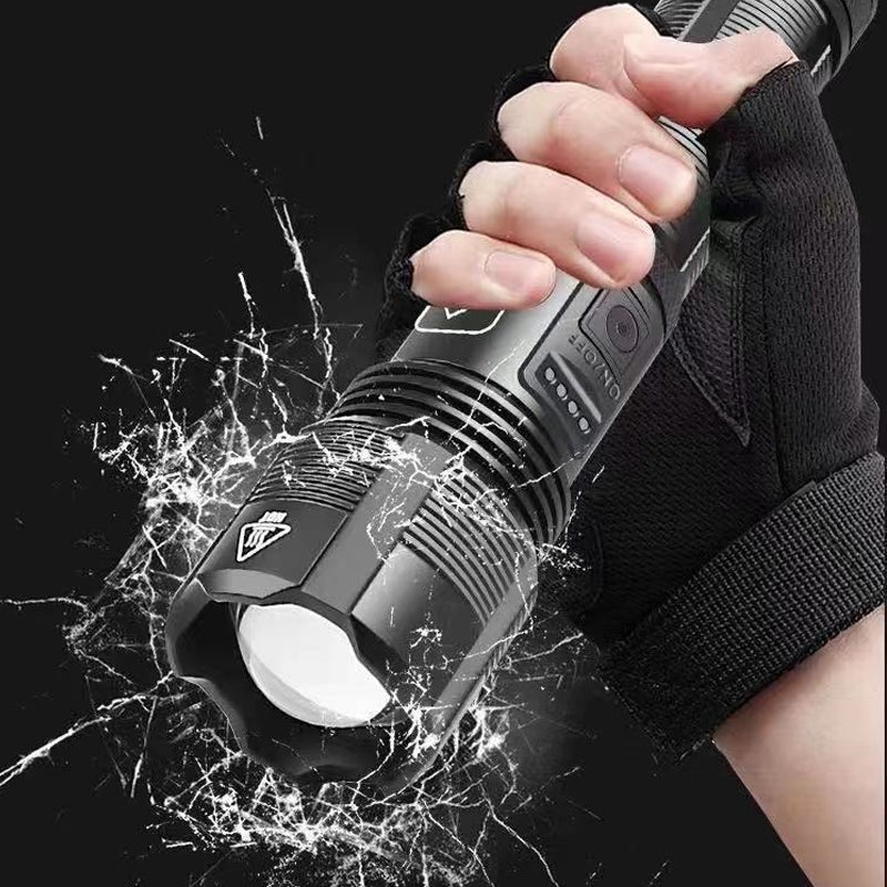 Tactical Flashlight 12,000 Lumens USB Rechargeable IPX8