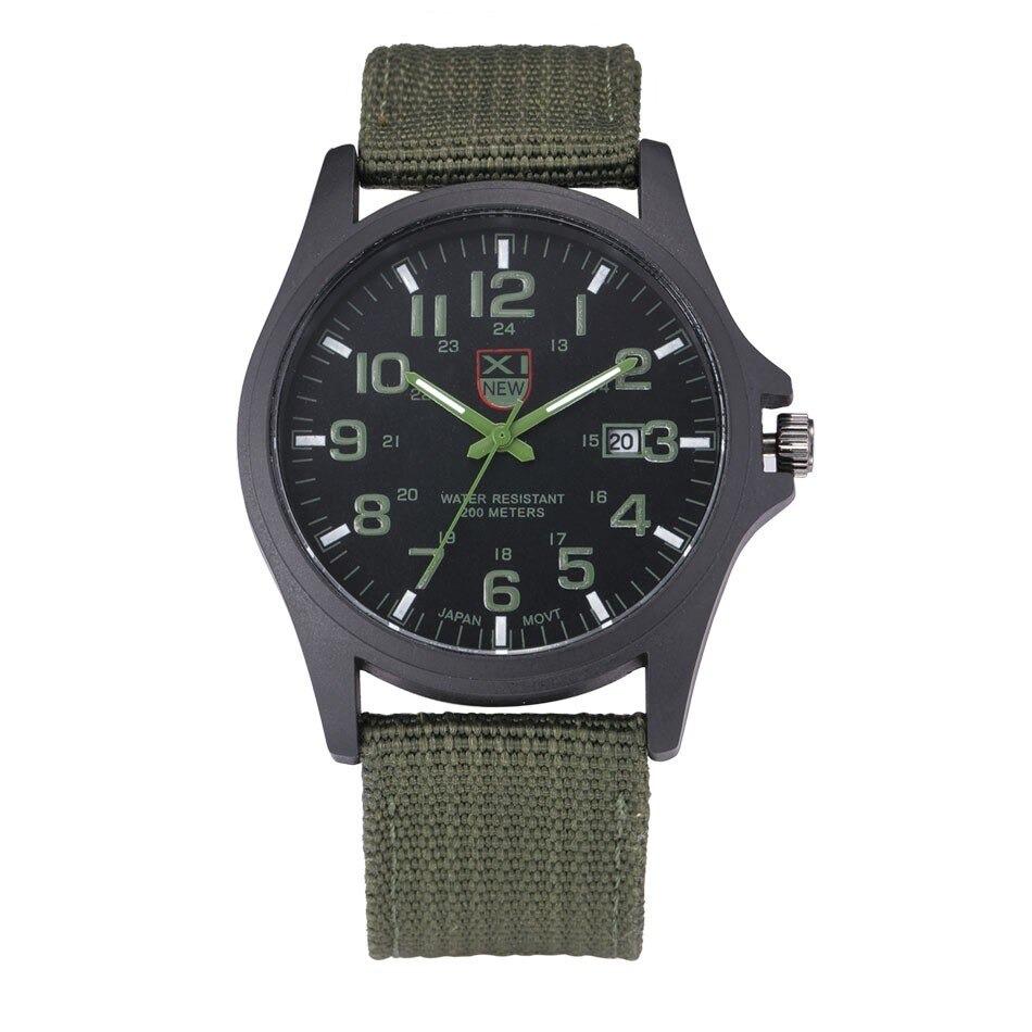 Tactical Watch LED Backlight Stainless Steel Case