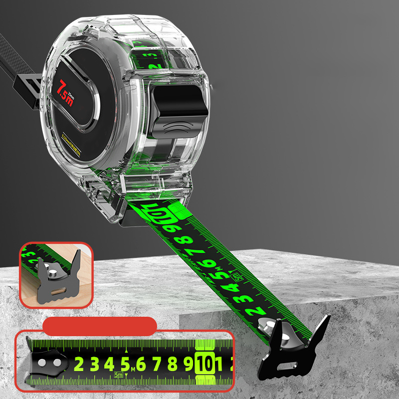 Tape Measure Neon Luminous Tape & Double-Sided Laser Markings