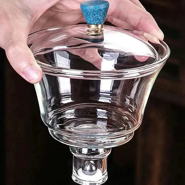 Tea Set Ceramic Animal Stand Heat-Resistant Glass Infuser
