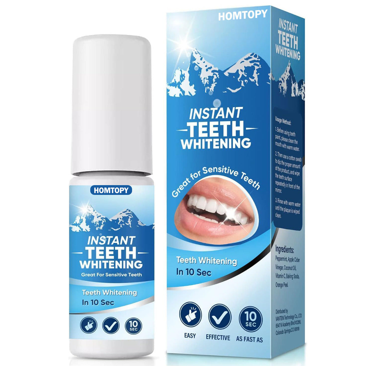 Teeth Whitening Pen Peroxide-Free Instant Brightening