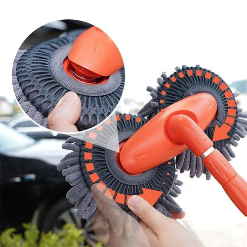 Telescopic Car Wash Mop Adjustable Double-Head Microfiber