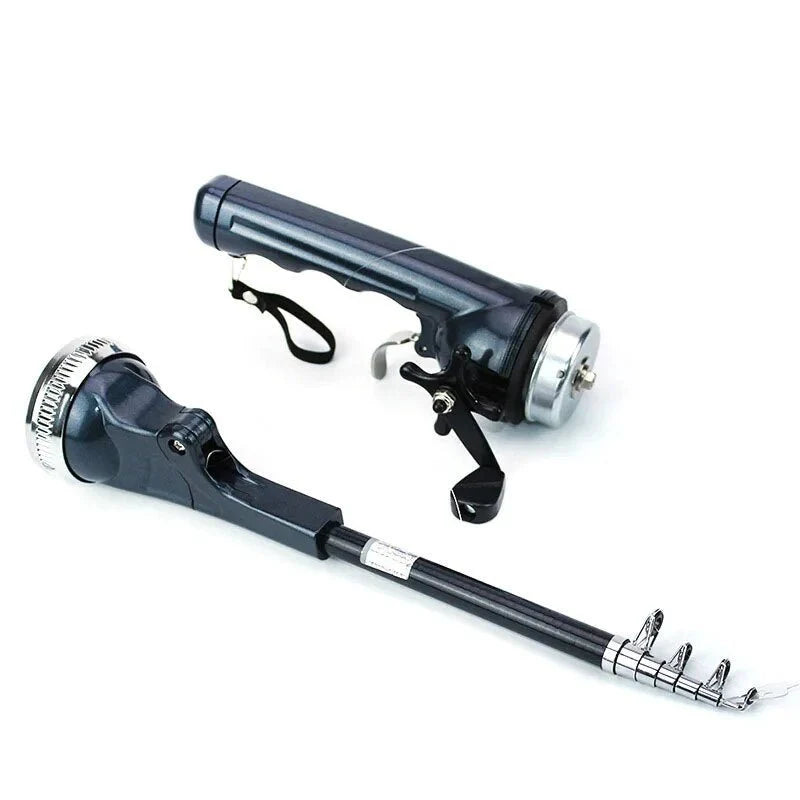 Telescopic Fishing Rod Integrated Reel Compact Collapsible
