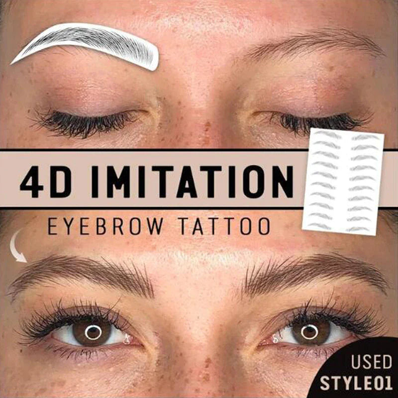 Temporary Eyebrow Tattoos Microblading Effect Peel And Stick Waterproof