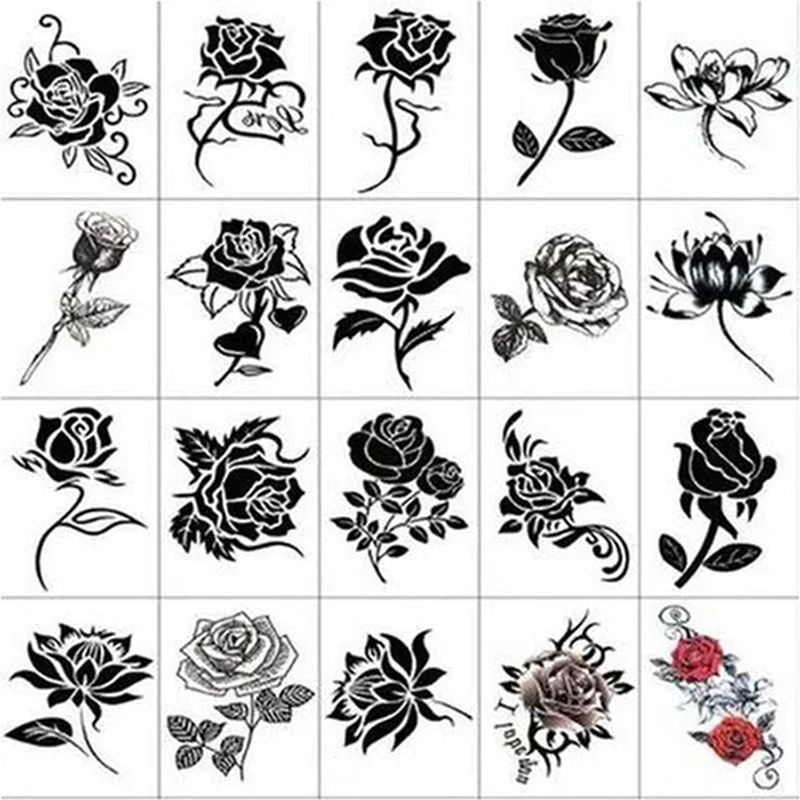 Temporary Tattoos Realistic 3D Waterproof Set of 50