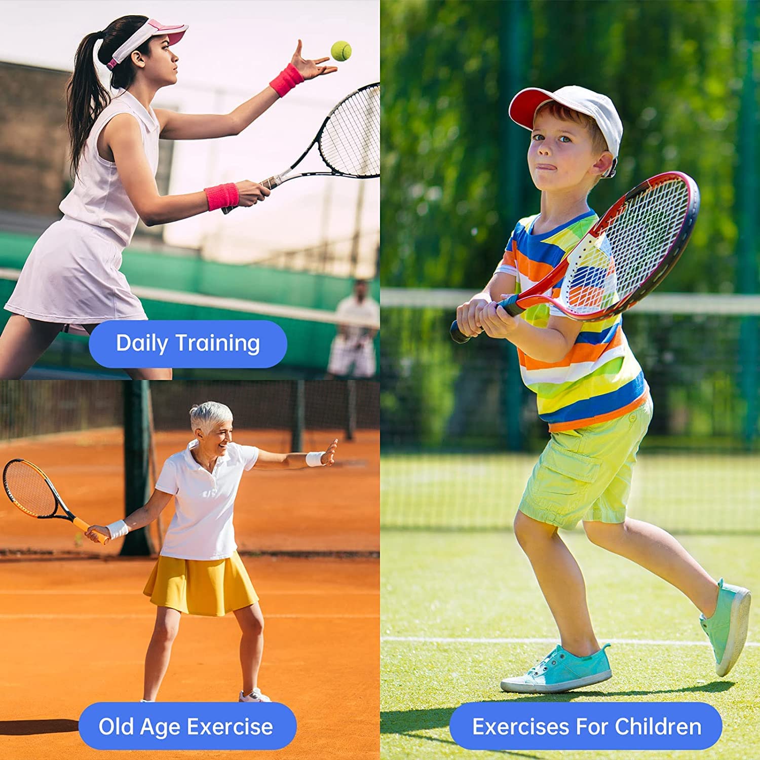 Tennis Rebound Trainer Self-Returning Ball Anti-Slip Base