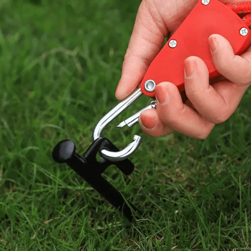 Tent Guyline Pulley Lock Reflective Stainless Carabiners