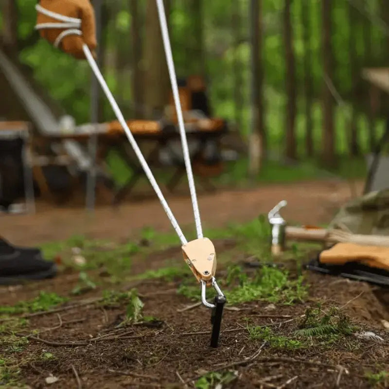 Tent Guyline Pulley Lock Reflective Stainless Carabiners