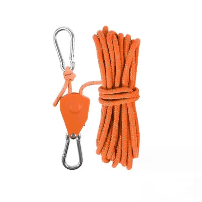 Tent Guyline Pulley Lock Reflective Stainless Carabiners