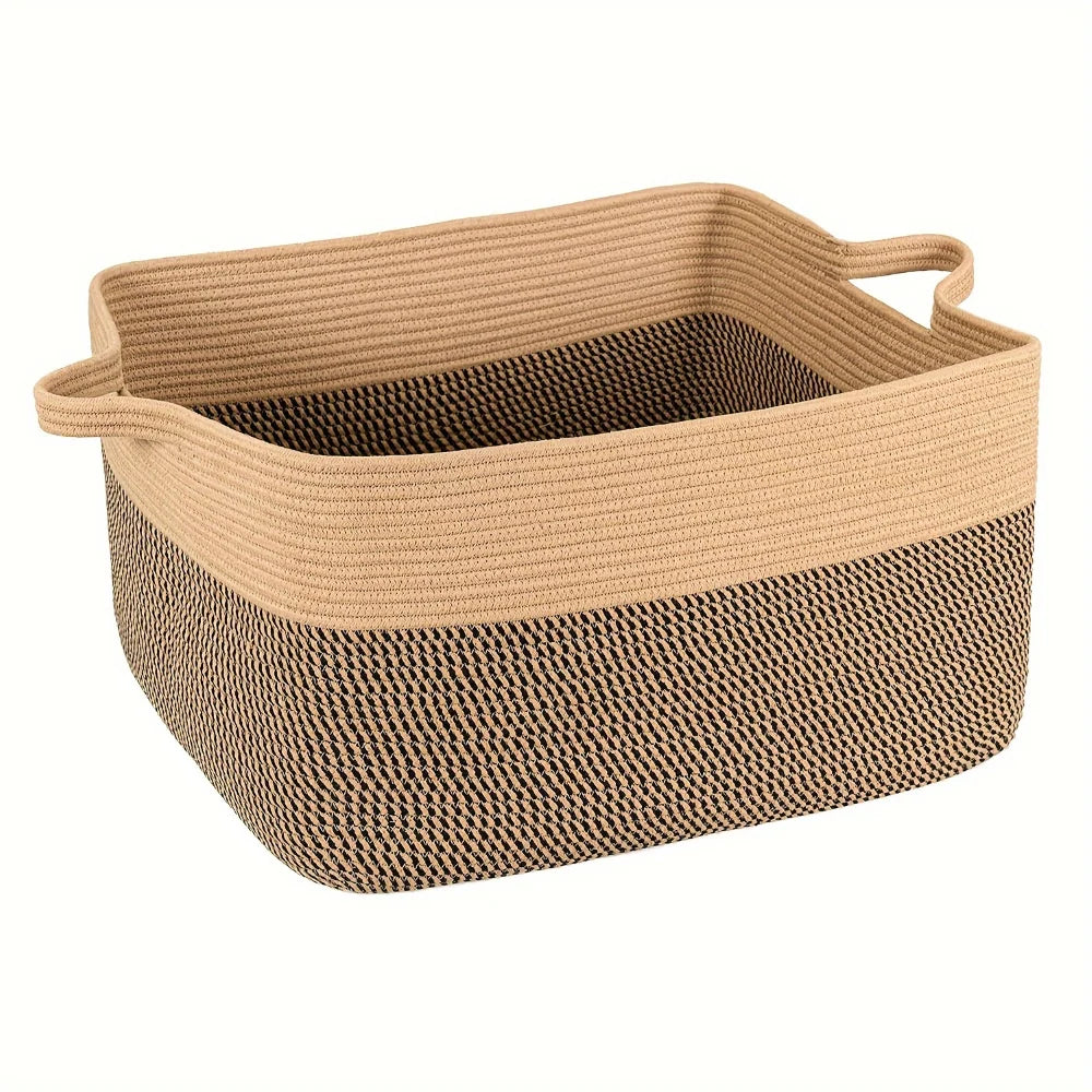 Textile Storage Basket 45L Machine Washable & Reinforced Handles