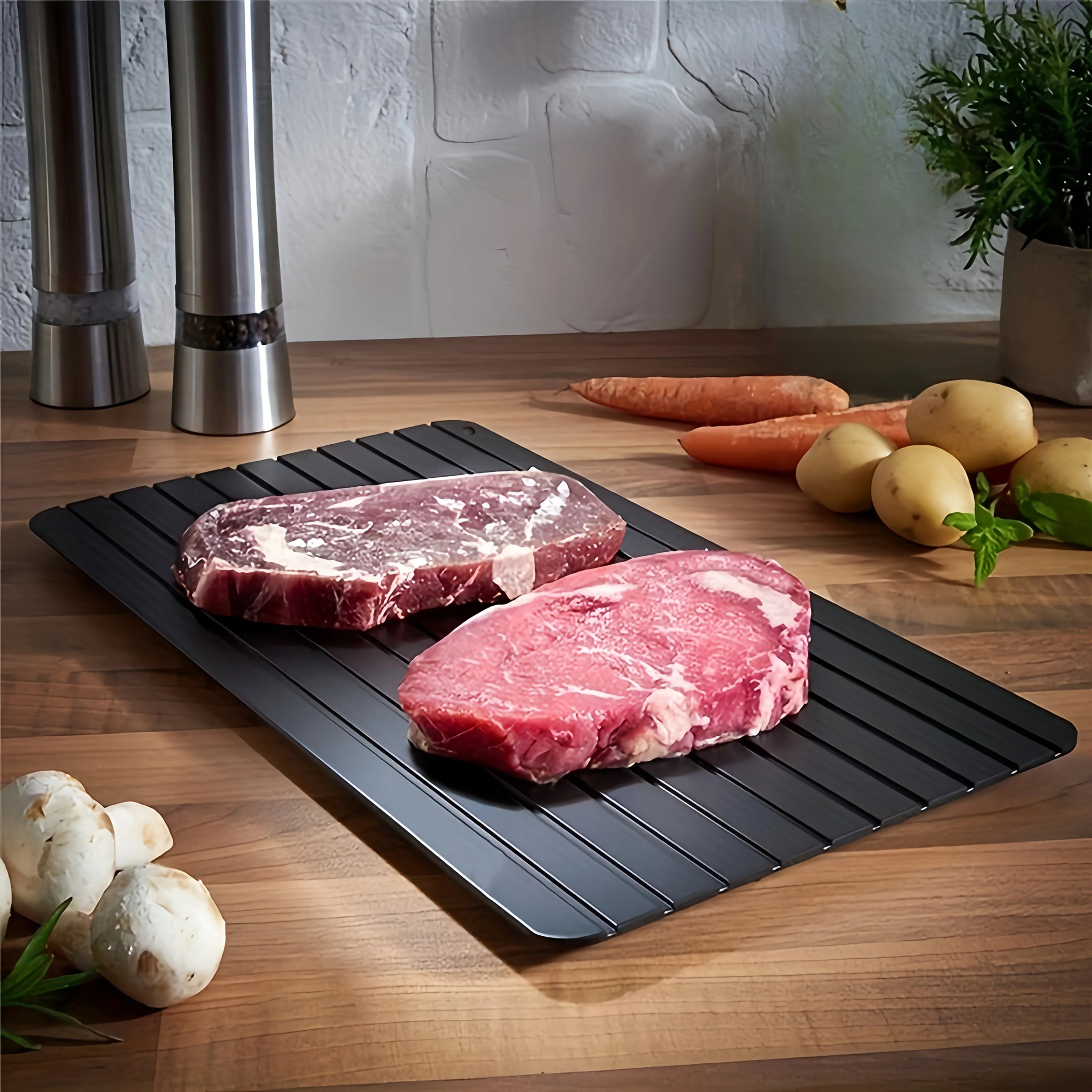 Thawing Plate Grooved Food-Safe Aluminum